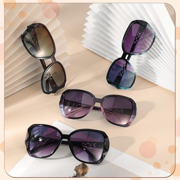 4 Pcs Women Large Sunglasses, UV 400 Glasses Oversized Polarized Sunglasses main image 5